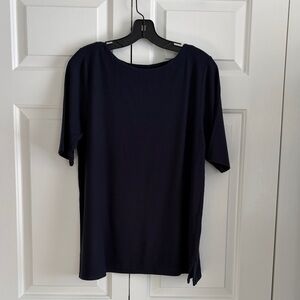J. Jill Navy Elbow Sleeve Top